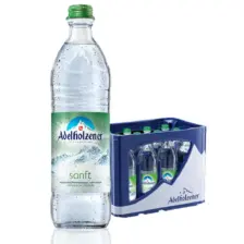 Adelholzener Sanft Sparkling Water - 12 x 0.75L Glass Bottles