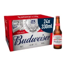 Budweiser American Lager 24 x 0.33L Glass Bottles