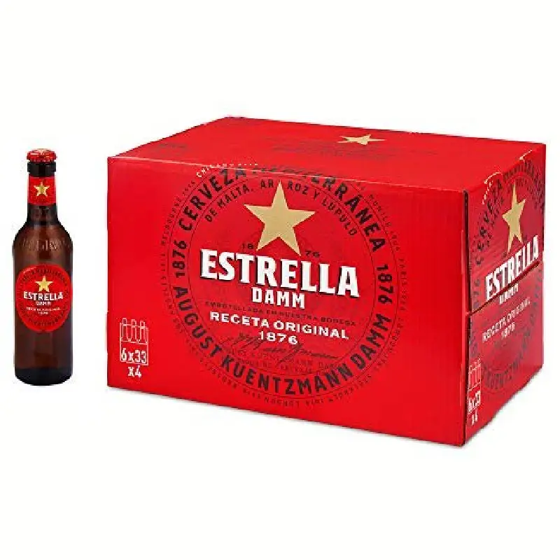 Estrella Damm 24 x 0.33l Glas Einweg Estrella Damm Beer – 24 × 0.33 L Glass