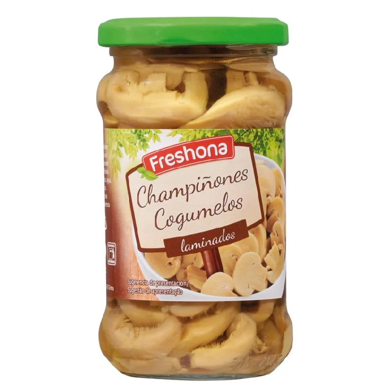 Freshona Championes Freshona Premium Sliced Champignon Mushrooms 280g Glass Jar