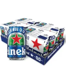 Heineken 0.0 Non-Alcoholic Beer - 24 x 0.33L Cans
