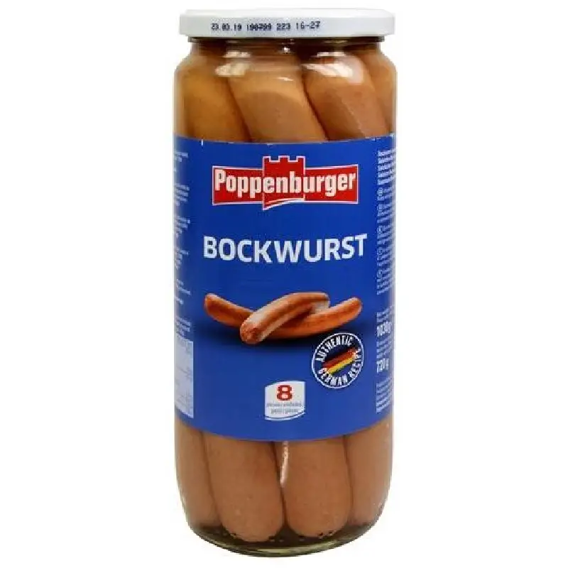POPPENBURGER BOCKWURST 8 stck. 720G POPPENBURGER BOCKWURST 8 Stck. 720G