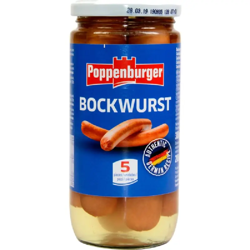Poppenburger Bockwurst 5 Stück (200g) Poppenburger Bockwurst 5 Pieces - Glass Jar 200g