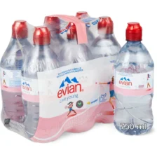 Evian Sport Natural Mineral Water 6 x 0.75L Bottles