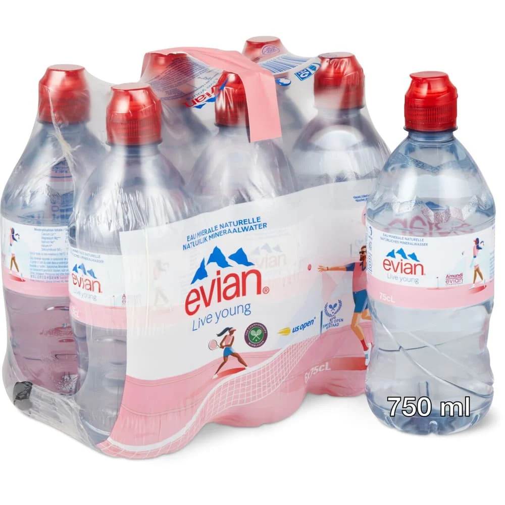evian-sport-6x0,75l Evian Sport Natural Mineral Water 6 x 0.75L Bottles