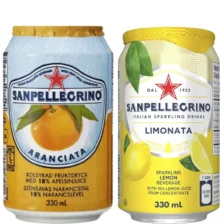 San Pellegrino Cans - 24 x 0.33L Orange & Lemon Sodas