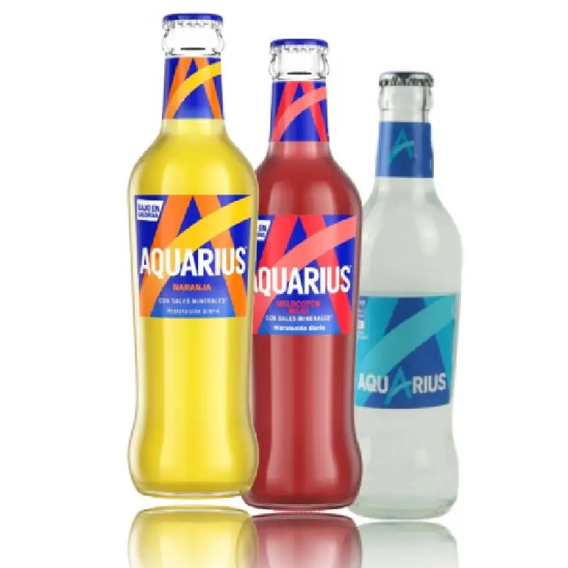 Aquarius 0,3L Varianten Aquarius 3 Flavors 24×0.3L Glass Returnable Sports Drink
