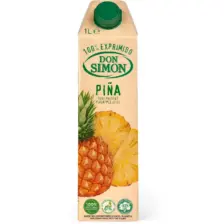 Don Simon Pineapple Juice 100% Pressed – 12 × 1 L Tetra Pak