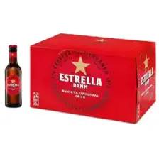 Estrella Damm Original Beer – 24 × 0.25 L Glass